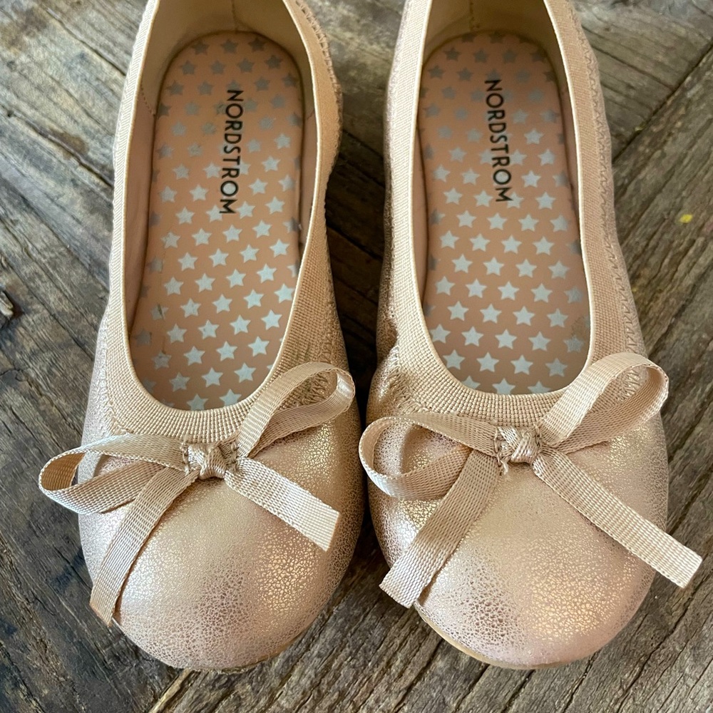 gold ballet flats!